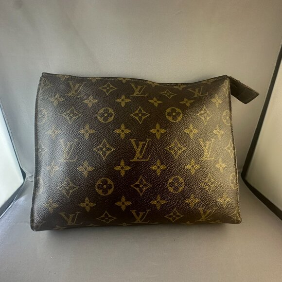 👜Vintage Louis Vuitton Monogram Leather Pouch - Pochette toilette - Picture 1 of 14